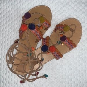 Strappy Gladiator sandal with charms